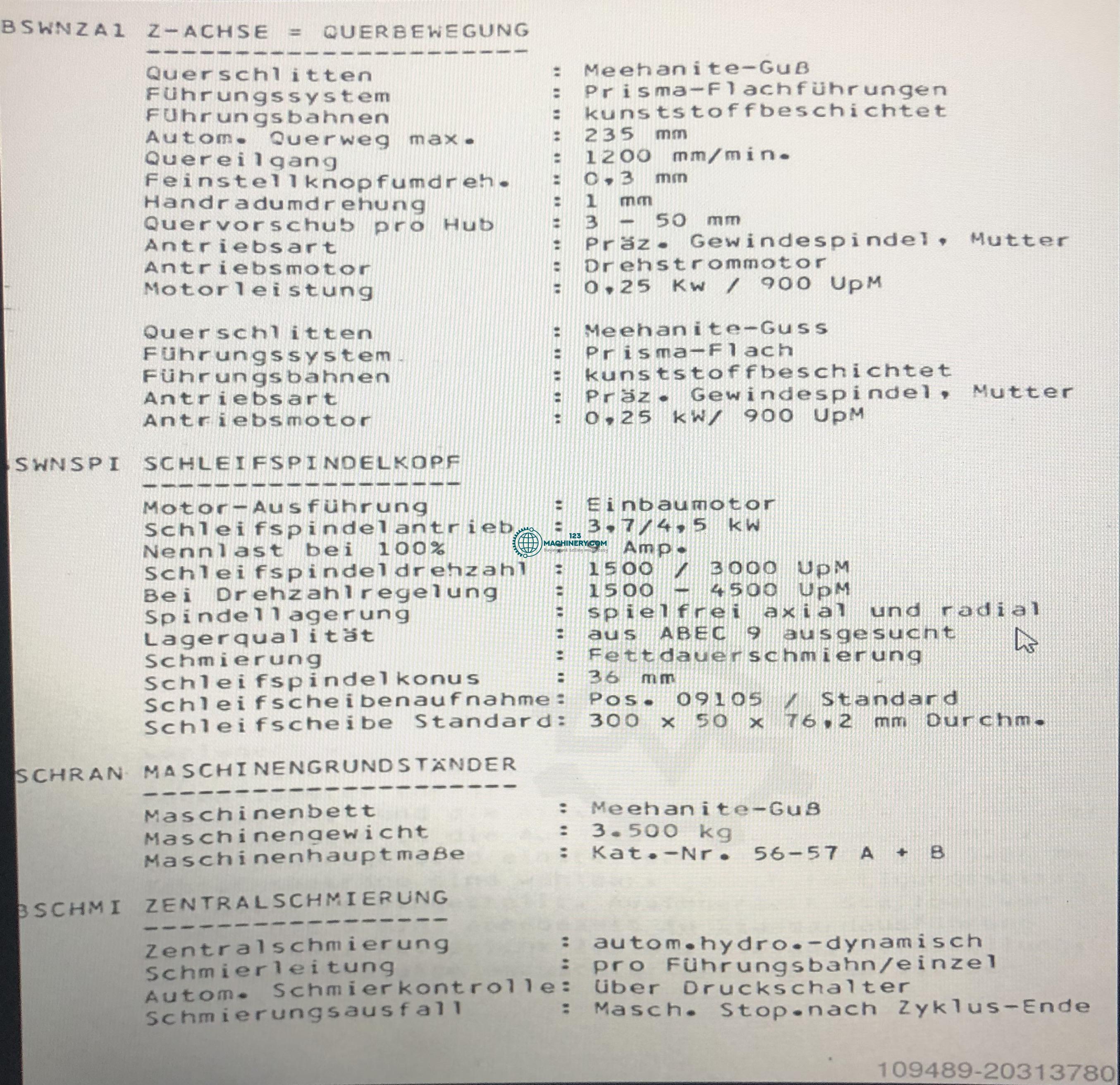 ELB - SWN 5 VA II Flachschleifmaschine
